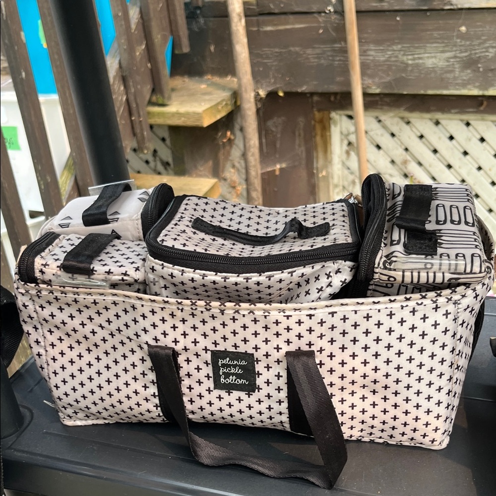 Black and White Utility stroller caddy
